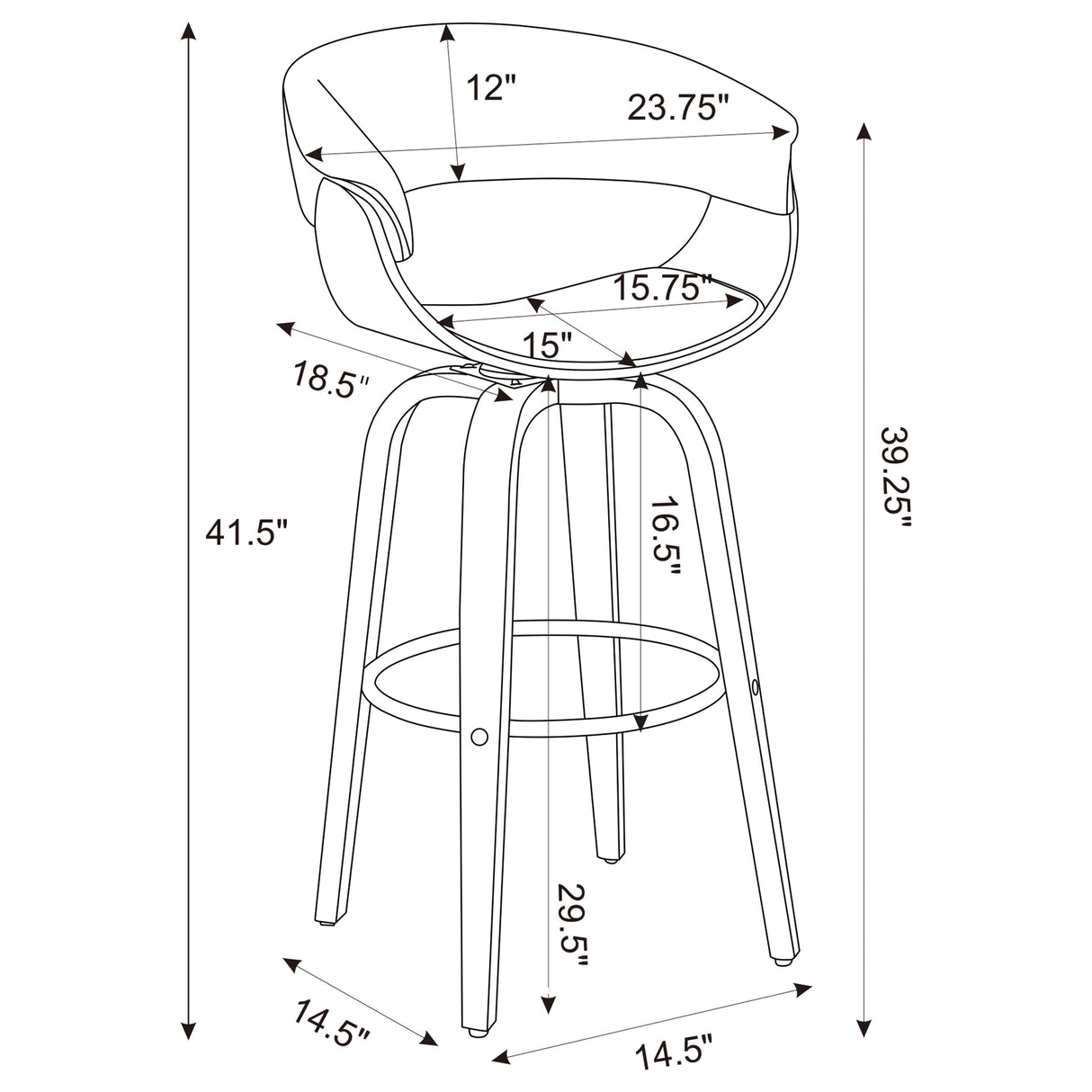 Zion Swivel Bar Chair