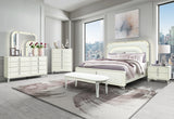 Lyra Beige Bed with LED