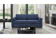U0211 Navy Pull Out Sofa Bed with LED Acrylic Shelves and Speakers