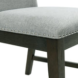 Donovan 7PC Standard Height Dining Set-Table, Four Side Chairs & Two Arm Chairs in Gray