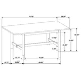 Crestmore 71-inch Rectangular Wood Dining Table Walnut
