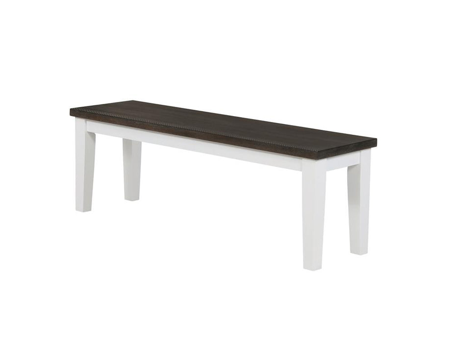 Kingman Rectangular Bench Espresso and White image