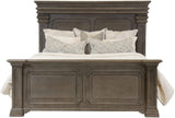 Elements International Kings Court King Panel Bed in Grey