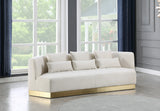 Marquis Cream Velvet Sofa