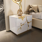 Aspen - Modern Beige + White + Gold 4-Piece Bedroom Set