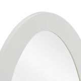 Legend - Modern White High Gloss Oval Mirror