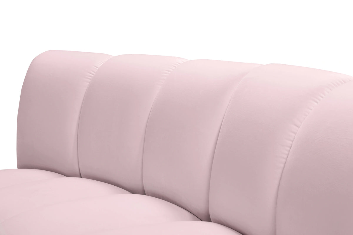 Infinity Pink Velvet 8pc. Modular Sectional