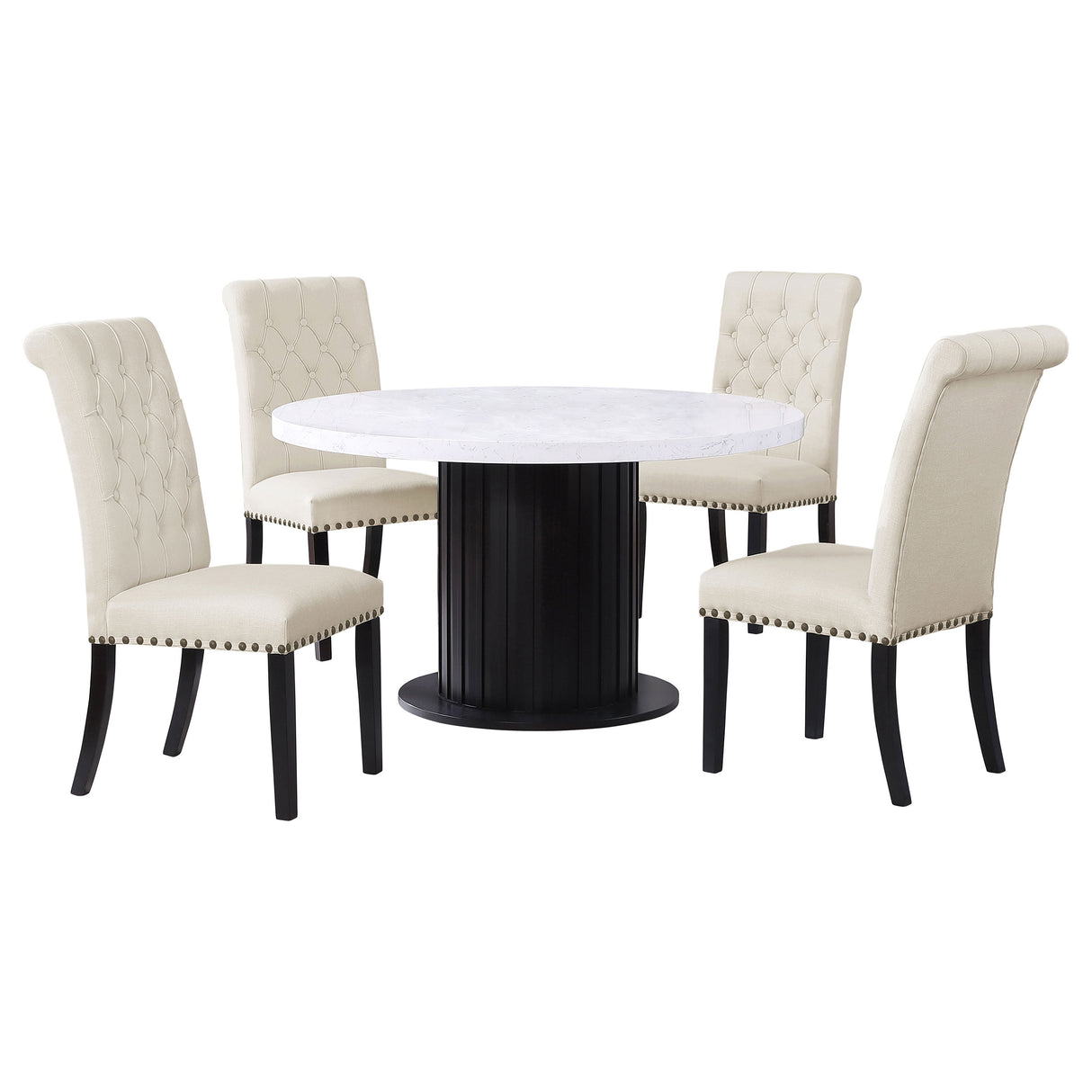 Sherry Rectangular Marble Top Dining Table set