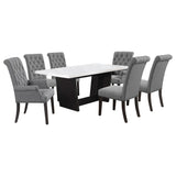 Sherry Rectangular Marble Top Dining Table set