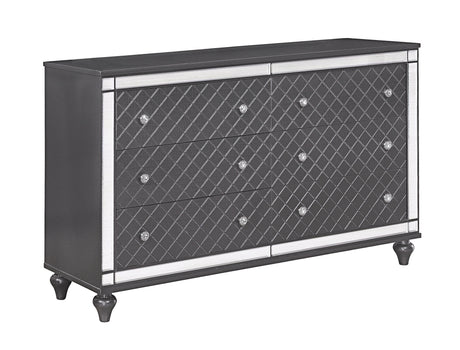 Crown Mark Refino 6 Drawers Dresser in Gray image
