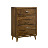 Malibu 5-Drawer Chest in Walnut
