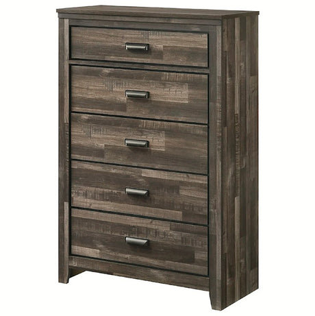 Crown Mark Furniture Carter 5 Drawer Chest in Brown image