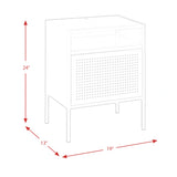 Ember Nightstand (C-1094) GREY NIGHTSTAND W/ USB