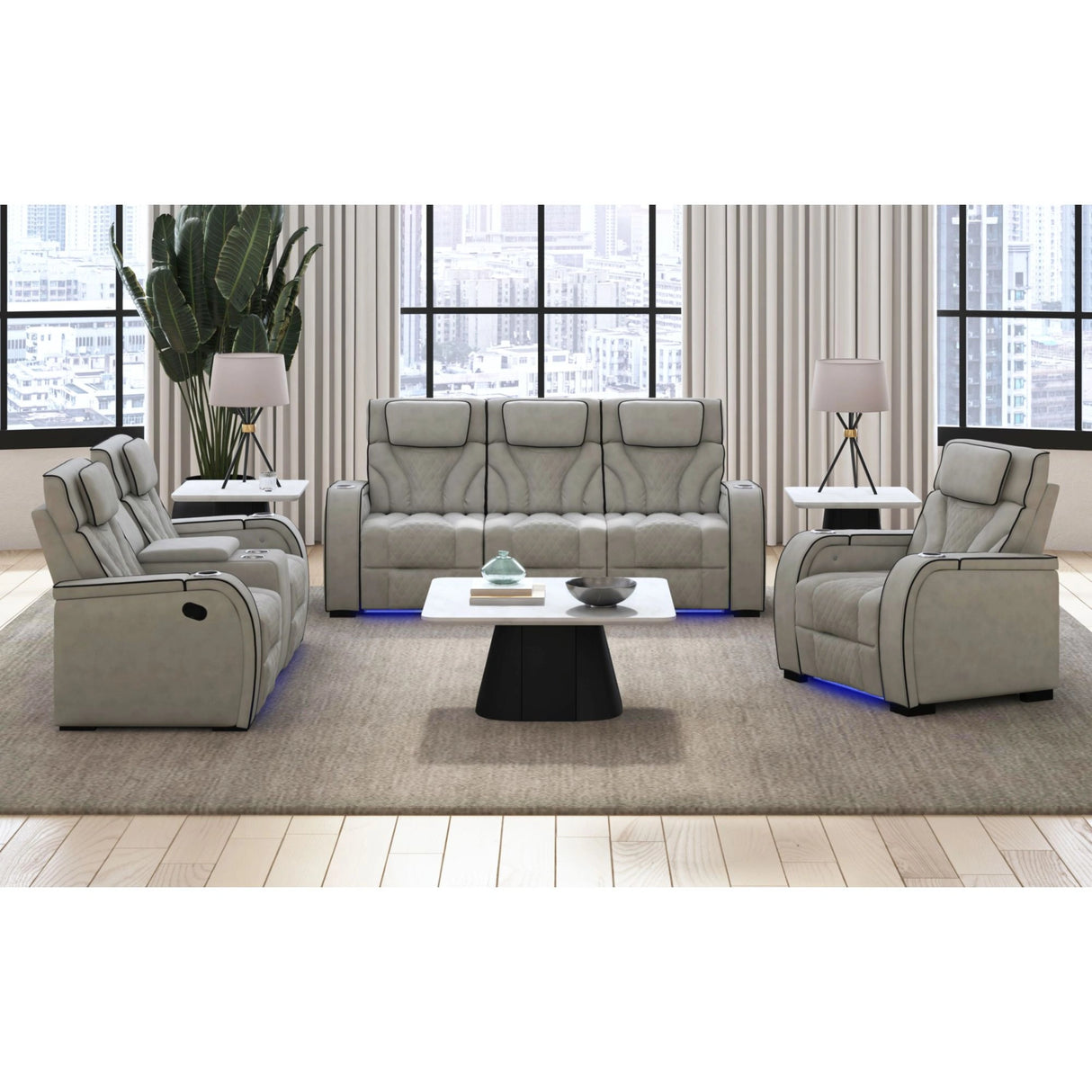 Blitz Motion Sofa with DDT, Reading Light, Wireless Charger and LED