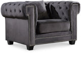 Bowery Grey Velvet Chair