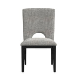 Oregon Side Chair with Grey Fabric in Black (2 Per Carton)