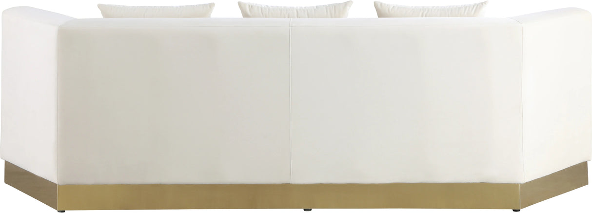 Marquis Cream Velvet Sofa