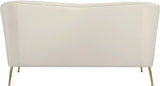 Hermosa Cream Velvet Loveseat