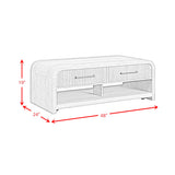 Ridgemont Coffee Table with Casters/Push Through Drawer