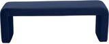 Minimalist Navy Velvet Bench
