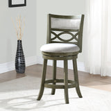 Manchester 24" Counter Stool W/Fabric Cushions-Gray