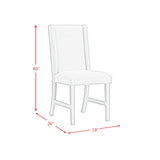 Eleanor Standard Height Dining Set in White-Rectangular Table and Four Chairs