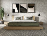 Fantasia - Contemporary Walnut & Grey 4-Piece Bedroom Set