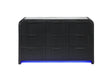 Beckett Wht/Blk Dresser W/ LED