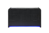 Beckett Wht/Blk Dresser W/ LED