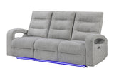 U6611 Grey 15 Power Reclining Sofa with LED