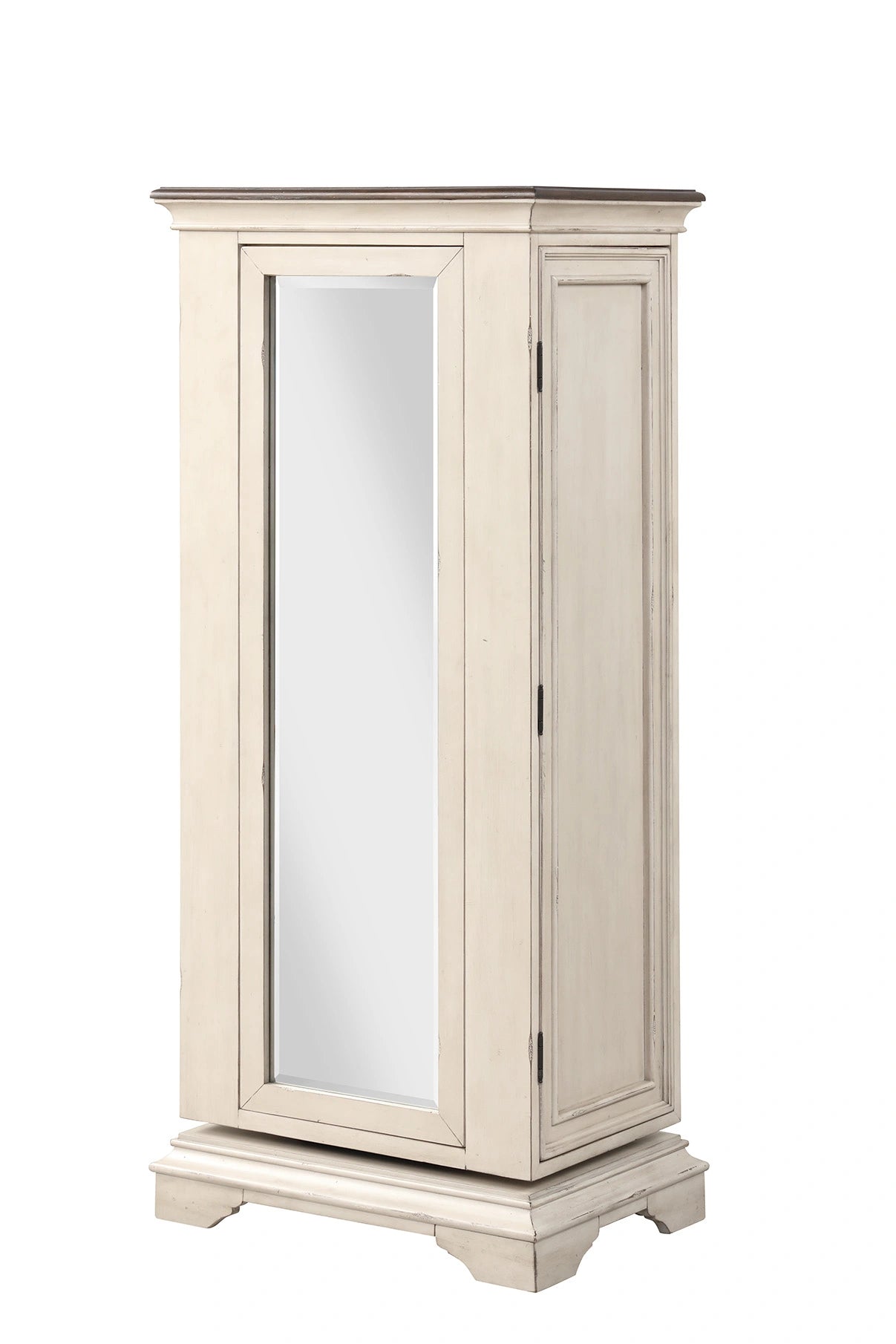 Anastasia Lingerie Swivel Chest W/Mirror-Ant. White