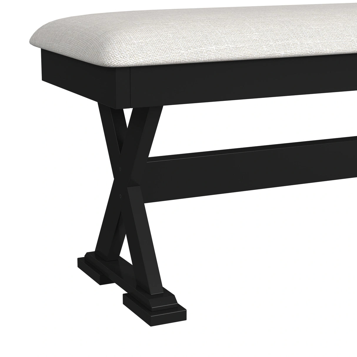 Tulane 6PC Dining Set with Table, 4 Chairs, and Bench in Oak and Black