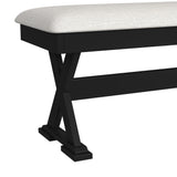 Tulane 6PC Dining Set with Table, 4 Chairs, and Bench in Oak and Black