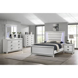 Elements International Moondance Queen Panel Bed in White