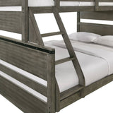 Elements International Wade Twin over Full Bunk Bed in Gray