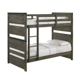 Elements International Wade Twin over Twin Bunk Bed in Gray image
