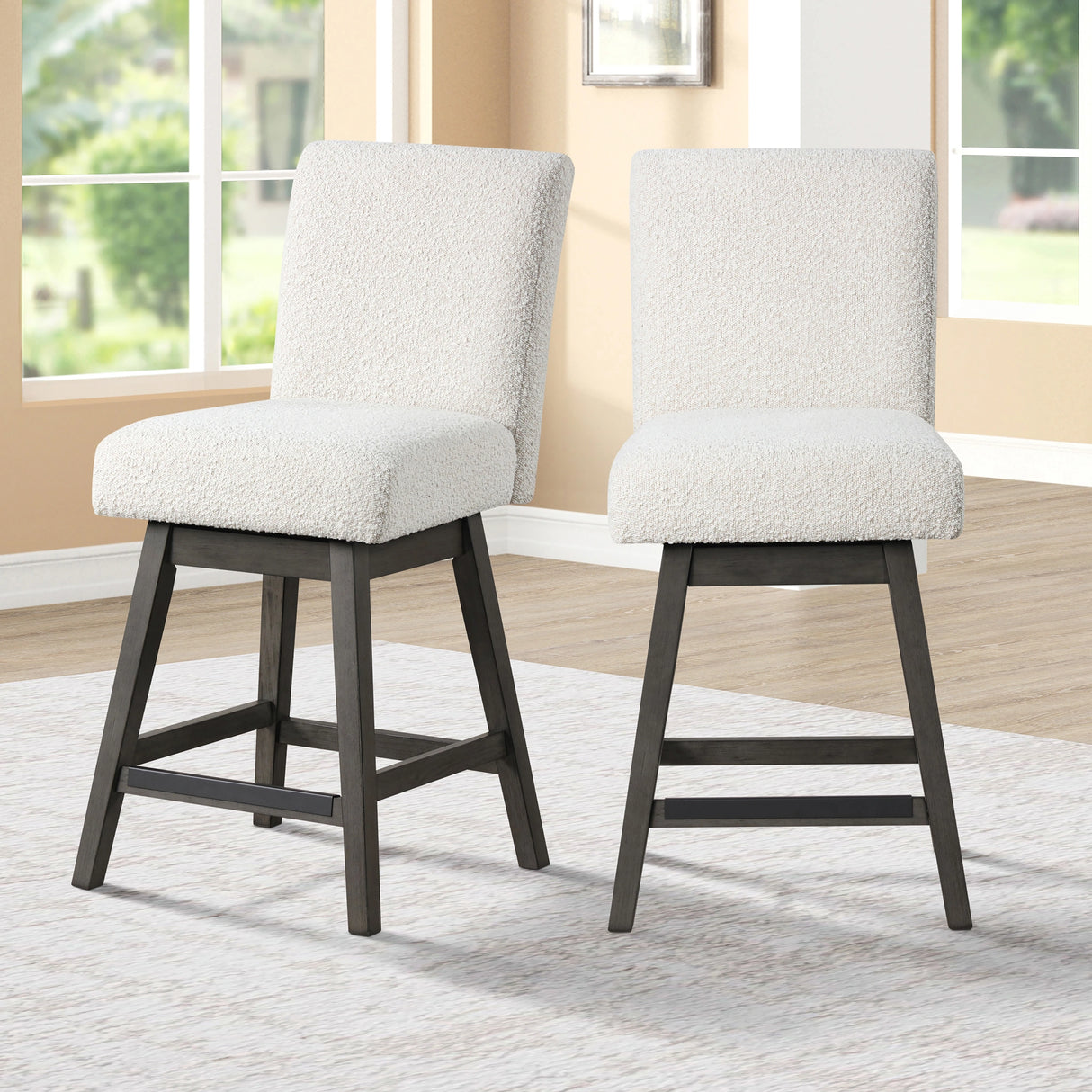 High Line Swivel Counter Chair (2 Per Carton) -White