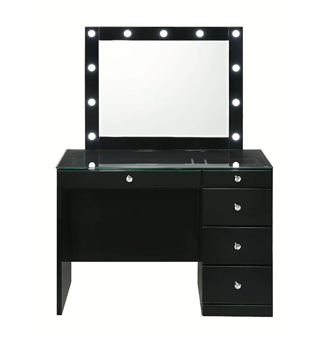 Crown Mark Furniture Avery Vanity in Black B4850BK