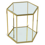Sei Brushed Gold End Table