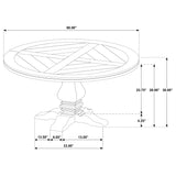 Florence 5-piece Round Dining Table Set Rustic Honey