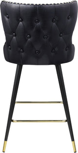 Hendrix Black Faux Leather Counter/Bar Stool