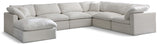 Plush Cream Velvet Standard Cloud Modular Sectional