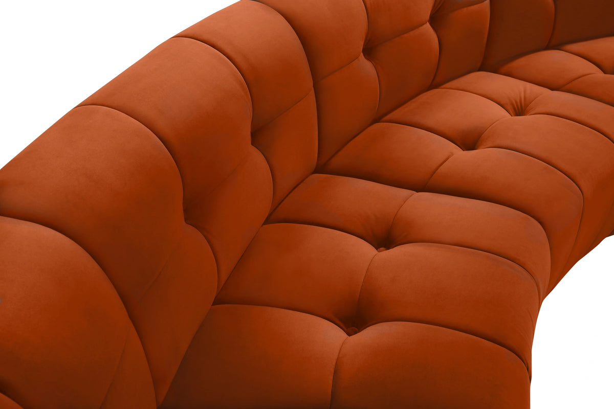 Limitless Cognac Velvet 7pc. Modular Sectional