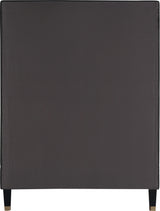 Harlie Black Velvet Twin Bed