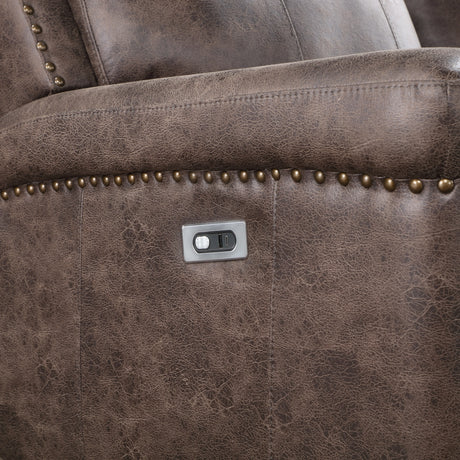 Quade Glider Recliner W/Pwr Fr-Mocha