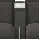 Options One 8PC Living Room Set in Palmer Plus Ash with Media Console