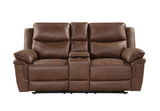 Ryland Console Loveseat W/Pwr Fr--Brown