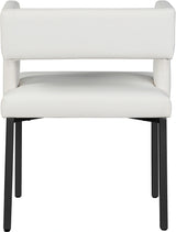 Caleb White Faux Leather Dining Chair