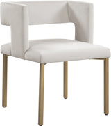 Caleb Cream Velvet Dining Chair