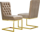 Cameron Beige Velvet Dining Chair